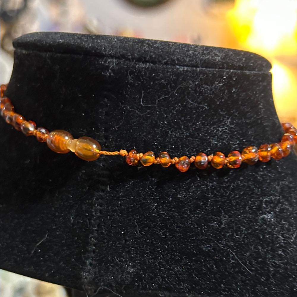 Amber Beaded Necklace - Picture 2 of 7
